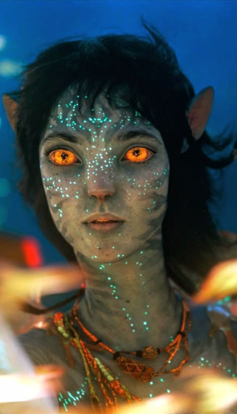 Kiri Underwater, Pretty Eyes Aesthetic, Aesthetic Underwater, Kiri Avatar 2, New Avatar Movie, Kiri Avatar, Avatar Quotes, Fish Hair, Avatar Wallpaper