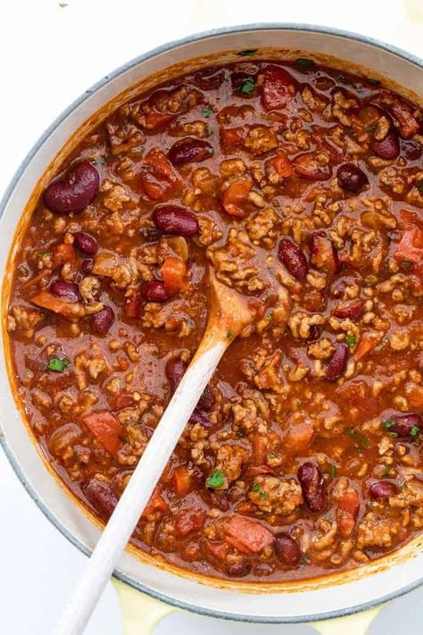 Chili Recipe Dutch Oven, Beef Stew Wine, Dutch Oven Chili Recipe, Recipe Dutch Oven, Best Chili Recipe Ever, Dutch Oven Chili, Ground Turkey Chili, Oven Ideas, Beer Chili