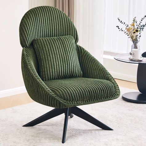 Green leather chair