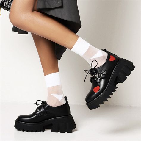 Mary Janes Shoes, Anime Lingerie, Aesthetic Dark Academia, Platform Mary Janes, Kawaii Dress, Black B, Pu Heels, Platform Slippers, Maid Dress