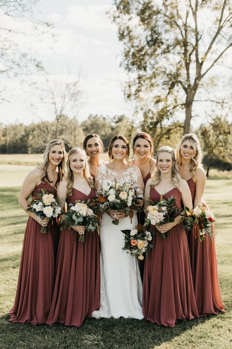 Rose Brown Bridesmaid Dresses, Birdy Grey Rosewood Wedding, Rustic Brown Bridesmaid Dresses, Muted Fall Bridesmaid Dresses, Cinnamon Bridesmaid Dresses Fall, Dark Rose Bridesmaid Dresses, Cinnamon Color Bridesmaid Dresses, Cinnamon Rose Wedding Color Scheme, Dark Brown Bridesmaid Dresses