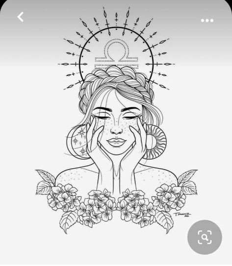 Tattoos Between Breast, Libra Zodiac Tattoos, Libra Art, Christian Sleeve Tattoo, Libra Tattoo, Goddess Tattoo, Zodiac Tattoos, Zodiac Art, Simplistic Tattoos