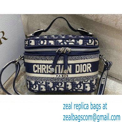 Lady Dior Micro Vanity Case Bag in Blue Oblique Embroidery 2022 Dior Micro Vanity, Lady Dior Micro, Purple Lady Dior Bag, Dior Micro Vanity Bag, Vanity Case Bag, Blue Christian Dior Bag, Cartier Handbags, Bvlgari Handbags, Dior Medium Lady D-lite Bag