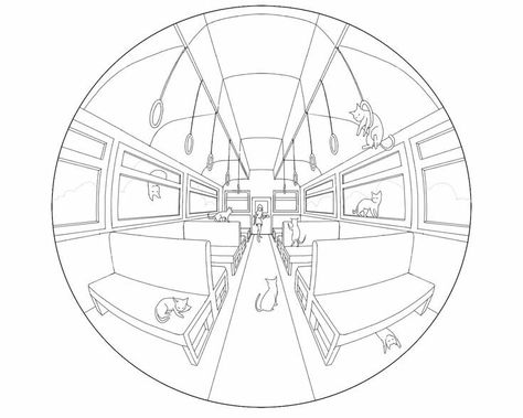 Warped Perspective Drawing, Five Point Perspective, Fisheye Perspective Drawing, Circle Perspective, 5 Point Perspective, Storyboard Ideas, Perspective Sketch, Perspective Drawing Architecture, Perspective Drawing Lessons