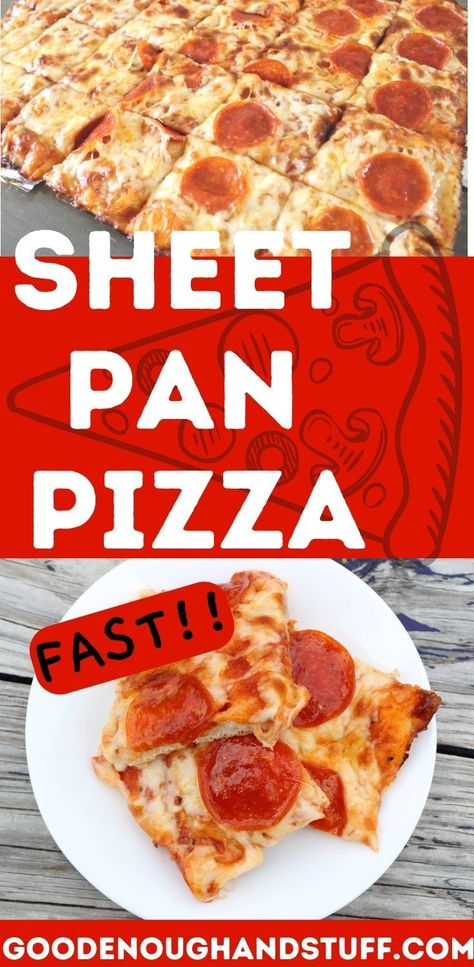 Sheet Pan Pizza Dough, Bar Pizza Recipe, Pan Pizza Dough, Cooking Homemade Pizza, Sheet Pan Pizza, No Yeast Pizza Dough, Canned Spaghetti Sauce, Pizza Dough Recipe Easy, Pizza Bake