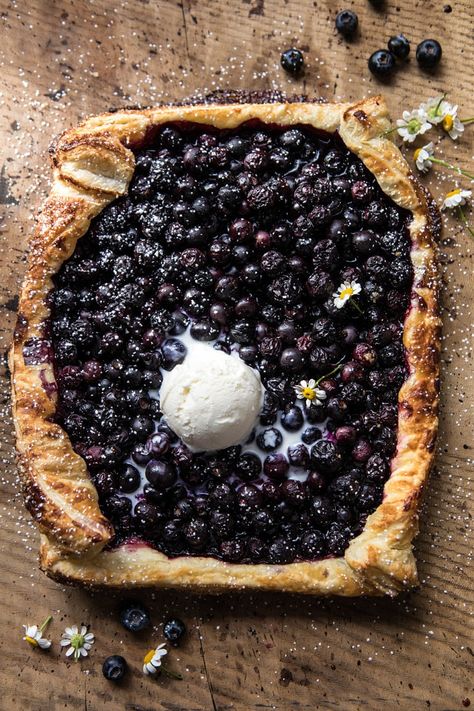 Blueberry Chamomile Galette | halfbakedharvest.com #blueberries #summer #easyrecipes Blueberry Galette, Rustic Dessert, Homemade Pie Crust Recipe, Galette Recipe, Easy Blueberry, Skinnytaste Recipes, Half Baked, Just Bake, Blueberry Pie