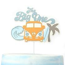 Big One Cake, Beach Party Birthday, Surf Cake, Party Birthday Cake, Surf Van, Boys First Birthday Party Ideas, Beach Birthday Party, Birthday Souvenir, Retro Surf