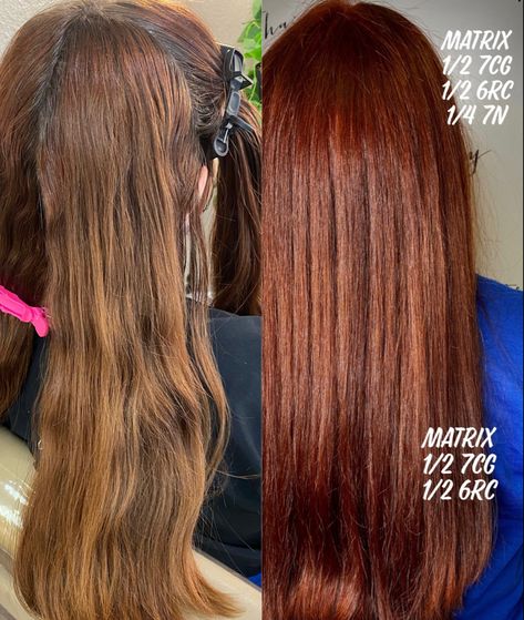 Matrix Socolor Formula, Matrix Red Hair Color Formula, Red Violet Hair Color, Matrix Formulas, Red Violet Hair, Redken Hair Color, Color Formulas, Redken Hair Products, Matrix Color