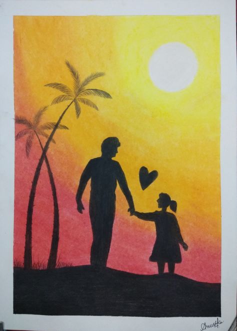 રાધા કૃષ્ણ, Father And Daughter Painting, Paintings For Dad, Painting For Dad, Diy Christmas Gifts For Dad, Father's Day Painting, Dad Presents, Diwali Vibes, Diwali Painting