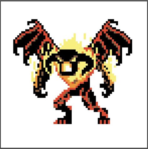 Pixel art version of the balrog of moria from lord of the rings Moria Lotr, Pixel Art Landscape, Fantasy Cars, Cool Pixel Art, Diy Perler Bead Crafts, Knitting Machine Patterns, Pixel Art Characters, Pix Art, Graph Design