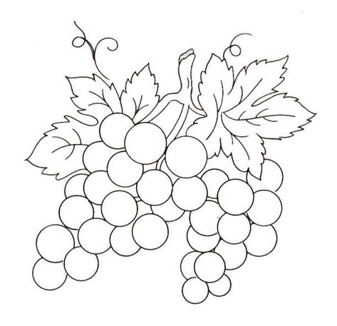 Grape Drawing, Grape Color, Soyut Sanat Tabloları, Wood Burning Patterns, Pola Sulam, Hand Embroidery Stitches, Stained Glass Patterns, Digital Stamps, Painting Patterns