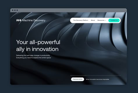 Machine Discovery – Visual Journal Web Design Inspiration Creative, Corporate Web Design, Commercial Website, Hero Section, Agency Website Design, Web Design Websites, Ui Website, Brochure Design Layout, Trendy Stuff