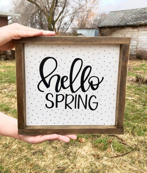 Painted Calligraphy, Specials Board, Whimsical Crafts, Spring Signs, Calligraphy Sign, Hello Spring Sign, Mom Crafts, Bunny Stuff, Calligraphy Signs