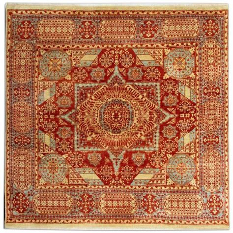 Mamluk Style Hand-Knotted Rug | From a unique collection of antique and modern moroccan and north african rugs at https://www.1stdibs.com/furniture/rugs-carpets/moroccan-rugs/ Mamluk Rugs, African Rugs, Asian Rugs, Golden Red, Style Carpet, Egyptian Revival, Handmade Kilim Rugs, Luxury Rug, Afghan Rugs