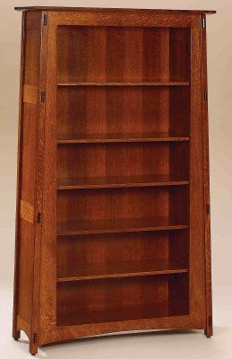 McCoy Open Bookcase Large Corner Tv Unit, Craftsman Bookcase, Shaker Living Room, Quarter Sawn White Oak, Arts And Crafts Furniture, Open Bookcase, White Oak Wood, Amish Furniture, Arts Crafts Style