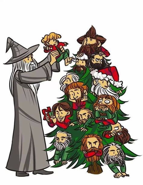 Merry Christmas fellow Tolkien lovers! #thehobbit #lordoftherings #gandalf #Christmas #lotr Middle Earth Art, Tauriel, Merry Christmas To All, Thranduil, Jrr Tolkien, Gandalf, Dark Lord, Celebrate Christmas, Middle Earth