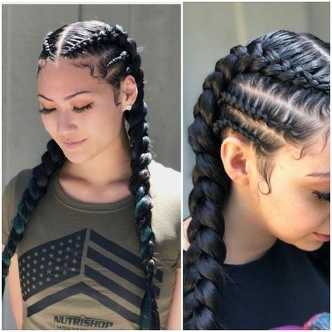 Two Braid Hairstyles, Feed In Braids Hairstyles, Easter Hairstyles For Kids, Braided Cornrow Hairstyles, Braids Hairstyles Pictures, Protective Hairstyles Braids, Braids With Extensions, Cool Braid Hairstyles, Hairdos For Curly Hair