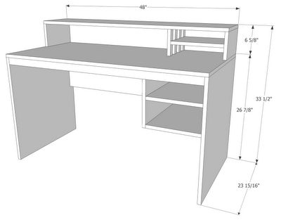 Computer Desk From 1 Sheet of Plywood Computer Desk Plans, Picnic Table Woodworking Plans, Affordable Desk, Woodworking Jig Plans, Computer Desk Design, Diy Computer Desk, Desk Dimensions, Home Office Computer Desk, Desk Plans