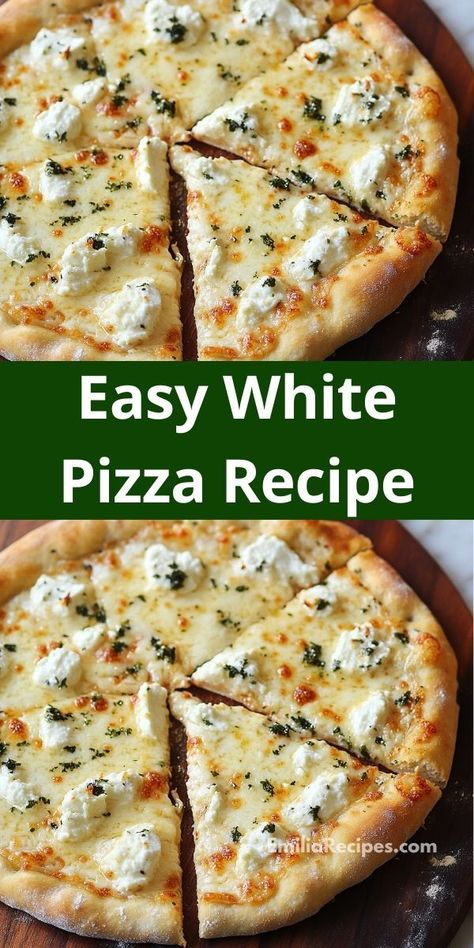 Looking for dinner for two? This Easy White Pizza Recipe is perfect! Try it on a pizza grill pizzastein or as a pizza casserole. It’s one of the best pizza ideas for your dinner recipes collection. Easy White Pizza, White Pizza Recipe, Pizza With Mozzarella, Pizza Grill, Dinners Ideas, Ricotta Pizza, White Pizza Recipes, Mozzarella Pizza, Pizza Ideas