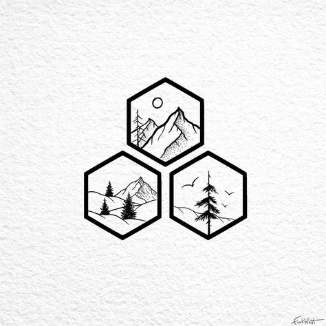 Hexagonal Tattoo, Catan Tattoo, Hexagon Tattoos, Hexagon Drawing Ideas, Ink Tattoo Ideas, Digital Tattoo Design, Hexagon Drawing, Hexagon Tattoo Design, Hexagon Art