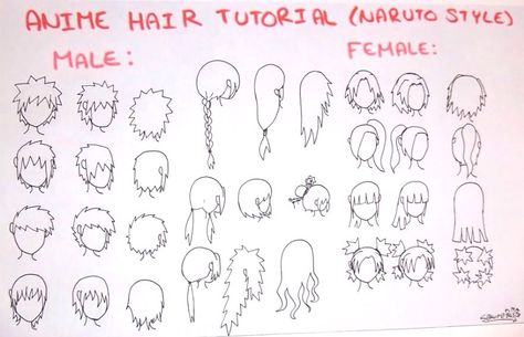 Naruto Hairstyle tutorial! Not mine but it will help me! Thanks artist! Naruto Hairstyles, Naruto Hair, Naruto Women, Anime Hairstyles, Manga Hair, Hairstyle Tutorial, Anime Hair, Naruto Characters, Not Mine