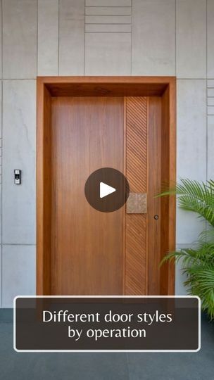 22K reactions · 3.1K shares | Doors are more than just an entryway!🚪 
Here are different types of doors that we use in our projects

Swinging doors: The classic choice, offering a traditional look and maximum privacy. Perfect for bedrooms, bathrooms, and interior spaces.   

Bypass sliding doors: Space-saving and stylish, ideal for closets and room dividers. They glide smoothly and don't intrude on the room.   

Surface sliding doors: Similar to bypass doors but with a more contemporary look. They offer a sleek aesthetic and are great for modern interiors.   

Pocket sliding doors: Disappear into the wall, maximizing space and creating a seamless look. Perfect for small spaces or areas where you want to open up the room.   

Bifold doors: Versatile and space-saving, these doors fold back Modern Bifold Doors, Sliding Doors Interior Small Spaces, Bypass Sliding Doors, Bypass Doors, Sleek Aesthetic, Swinging Doors, Sliding Doors Interior, Room Dividers, Folding Doors