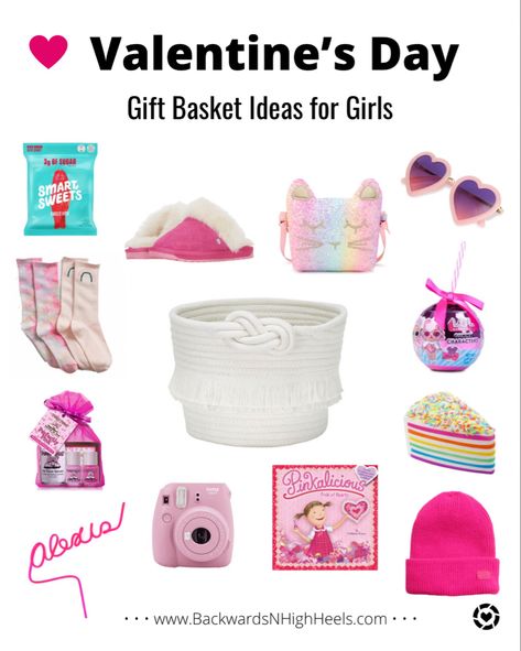 Valentine’s Day Gift For Daughter, Teen Girl Valentine Basket, Valentines Gift Basket Ideas For Kids, Valentines Day Baskets For Kids, Valentine’s Day Baskets For Kids, Valentines Gift For Daughter, Kids Valentine Baskets, Teen Valentine Gifts, Valentine Gift For Daughter