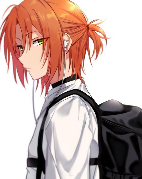 Leo Tsukinaga, Ensamble Stars, Pelo Anime, Cool Anime Guys, Anime Hair, Manga Boy, Orange Hair, Anime Oc