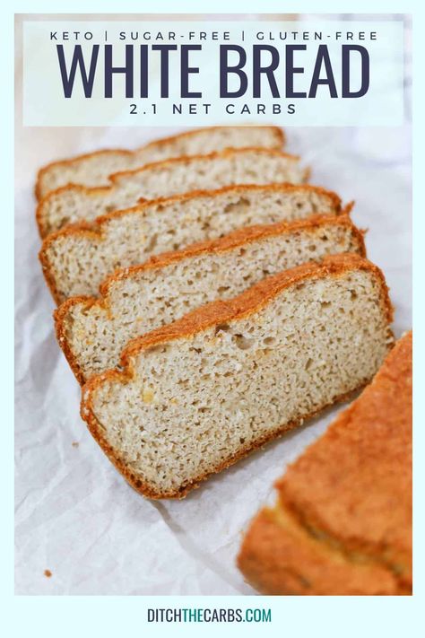 Egg White Bread, English Muffin Bread, Best Keto Bread, White Bread Recipe, Muffin Bread, Cloud Bread, Recetas Keto, Bread Loaf, Loaf Recipes