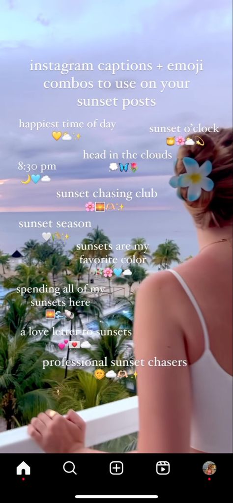 Caption For Instagram Sunset Post, Fairytale Instagram Captions, Disco Ball Emoji Combo, Sunrise Emoji Combo, Asthetic Emojis For Instagram Bio, Sunset Insta Captions, Sunset Photo Captions, Instagram Emoji Captions, Sunset Ig Captions