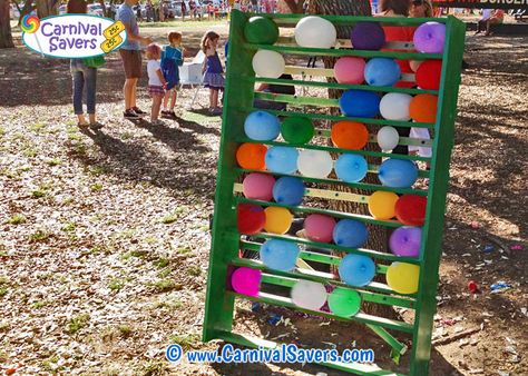 Balloon Pop - NO DARTS! See how you can make this for your fundraising carnival.” data-pin-color= Fundraising Carnival, Balloon Pop Game, Balloon Games For Kids, School Carnival Games, Backyard Carnival, Fall Festival Games, Carnival Games For Kids, Balloon Games, Fall Carnival