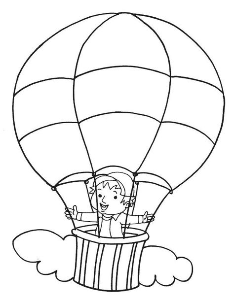 Hot Air Balloon Coloring Page Hot Air Balloon Coloring Pages, Balloon Coloring Pages, Hot Air Balloon Cartoon, Tractor Coloring Pages, Ninjago Coloring Pages, Hot Air Balloon Craft, Chibi Coloring Pages, Hot Air Balloon Design