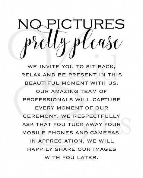 No Pictures Pretty Please Printable Wedding Sign, 8x10 Digital Wedding Sign, Unplugged Wedding, Unplugged Wedding Sign, Wedding Readings, Unplugged Wedding, Printable Wedding Sign, Pretty Please, Wedding Songs, Digital Weddings, To Infinity And Beyond, Wedding Guide