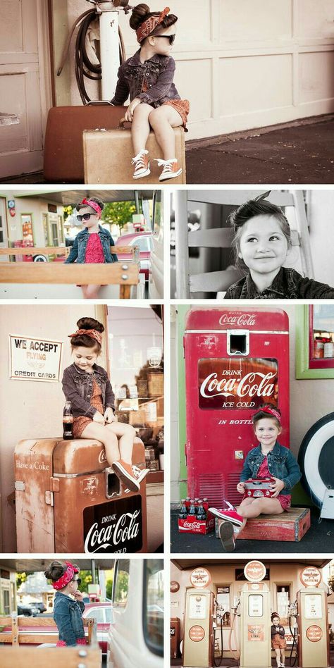 Rockabilly Kids, Toddler Photos, Vintage Photoshoot, Toddler Photography, Beautiful Food Photography, Kids Photoshoot, Childrens Photography, Ideas Photography, Mini Sessions