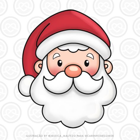 Santa Claus Drawing, Cookie Drawing, Xmas Drawing, Christmas Cake Designs, Easy Drawings For Kids, Painted Gourds, Scrapbook Stickers Printable, Christmas Sugar Cookies, Cute Cartoon Drawings