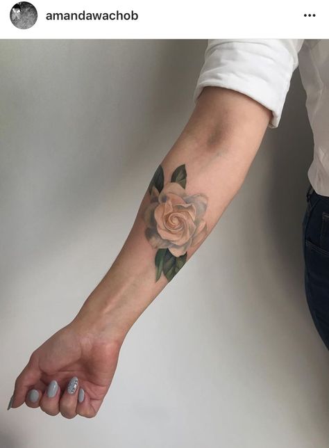 Gardenia Tattoo, Tattoos Cross, Rose Tattoo Forearm, Homecoming Nails Almond, Girl Back Tattoos, Skeleton Hand Tattoos, Aesthetic Tattoos For Men, Omerta Tattoo, Back Of Shoulder Tattoo