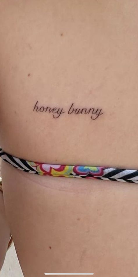 Honey Bunny Tattoo, Bunny Tattoo, Small Tats, Bunny Tattoos, Japanese Sleeve Tattoos, Japanese Sleeve, Classy Tattoos, Stick And Poke, Honey Bunny