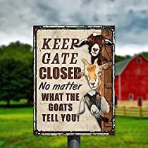 Goat Barn, Barn Signs, Retro Metal Signs, Personalized Metal Signs, Farm Signs, Bar Wall Decor, Goat Farming, Vintage Tin Signs, Custom Metal Signs