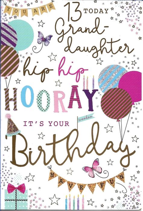 Niece Birthday Quotes, 13th Birthday Wishes, Niece Birthday Wishes, Happy Birthday Niece, Birthday Verses, Happy 13th Birthday, Birthday Wishes Flowers, Hip Hip Hooray, Happy Birthday Wishes Cards