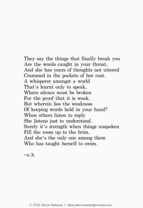 The Strength of Silence. November 18th 2015. Poetry Anthologies Poems On Friendship, Poetry About Friendship, Truth Poems, E H Poems, Erin Hanson Poems, Deep Poem, Poems On Life, Eh Poems, Poems Deep