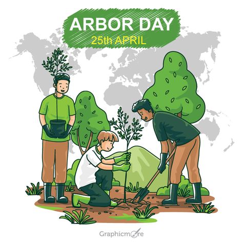 Icon Set Design, Tree Logo Design, Company Business Cards, Eid Mubarak Card, Arbor Day, Vector Trees, Flag Icon, Arbour Day, Letterhead Design