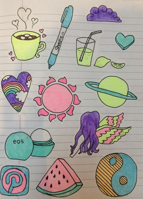 Pastel highlighter doodles ✨🐳🌺🦄 Cute Highlighter Doodles, Easy Highlighter Doodles, Doodles With Highlighters, Highlighter Doodles, Highlighter Drawings, Highlighter Art, Pastel Highlighter, Create This Book, Art Doodles