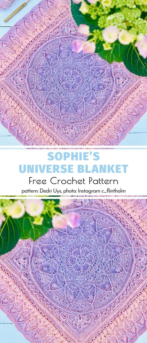 Hobbii Universe Yarn Crochet Patterns, Crochet Asteria Free Pattern, Crochet Patterns Ombre Yarn, Crochet Blanket Ombre, Ombre Crochet Projects, Crochet Patterns For Ombre Yarn, Ombre Yarn Crochet Patterns Free, Spiritual Crochet Patterns Free, Crochet Spiral Blanket