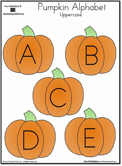 Pumpkin Uppercase Alphabet {free printables} Letter Matching Preschool, Pumpkin Literacy, Pumpkin Activities Preschool, Match Worksheet, Easy Halloween Games, Alphabet Letters To Print, Alphabet Letter Matching, Apple Alphabet, Alphabet For Toddlers