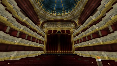 Minecraft Opera House, London Minecraft, Minecraft V, Royal Ballroom, Royal Opera House London, Mc House, Minecraft Idea, The Royal Opera House, Royal Opera House