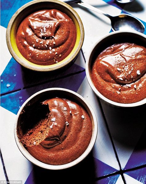 Made in Spain: Chocolate olive oil mousse  | Daily Mail Online Olive Oil Mousse, Spanish Chocolate, Spanish Dessert Recipes, Spanish Desserts, Dessert Mousse, Olive Oil Recipes, Spain Food, Chocolate Mousse Recipe, Tapas Recipes