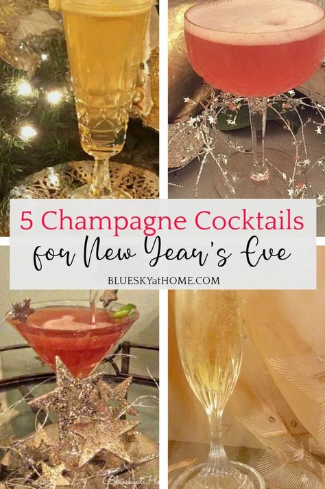 Nye Drinks, New Years Eve Drinks, New Year's Drinks, New Years Cocktails, Champagne Punch, Champagne Drinks, Champagne Cocktails, Cranberry Juice Cocktail, Fine Cooking