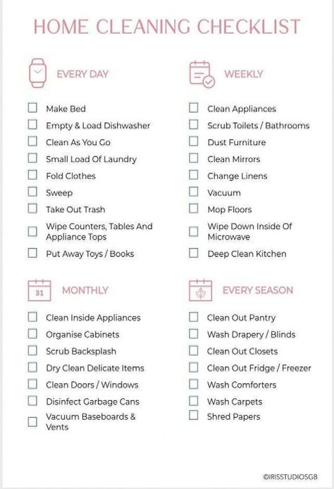 Home Cleaning Checklist Printable Daily, Weekly, Monthly Cleaning Planner Cleaning Schedule Chores Checklist Instant Download - Etsy #Trends #a #The #for #Cleaning #Ultimate #Motivation #CreativeIdeas #Guide #to #Creating #Tidy #Home #a #Schedule Planner Cleaning Schedule, Home Cleaning Checklist, Room Cleaning Tips, Tenk Positivt, Monthly Cleaning, Chore Checklist, Room Checklist, Cleaning Checklist Printable, Planner Cleaning