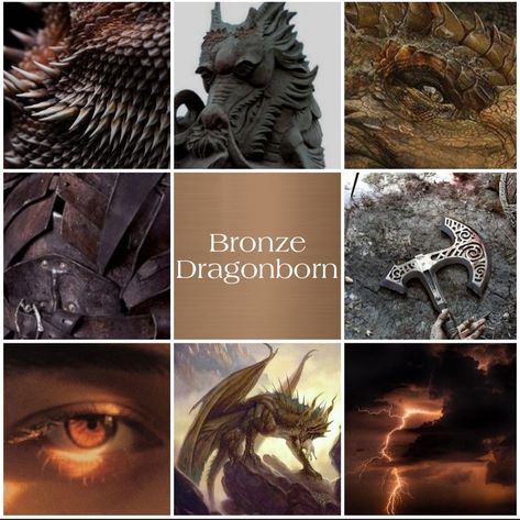 Bronze Dragon Aesthetic, Dragon Moodboard, Dragon Aesthetic, Fantasy Aesthetics, Roll Play, Moodboard Inspo, Bronze Dragon, Dnd Races, Fantasy Stuff