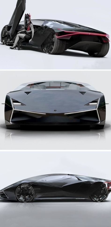 Electric Car Design, Lamborghini Concept, Future Concept Cars, Hybrid Cars, Futuristic Cars Design, Super Sport Cars, Cool Car Pictures, Lamborghini Cars, Concept Car Design